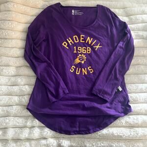 NBA Phoenix Suns Long Sleeve‎ Graphic Tee Purple T-Shirt Size L